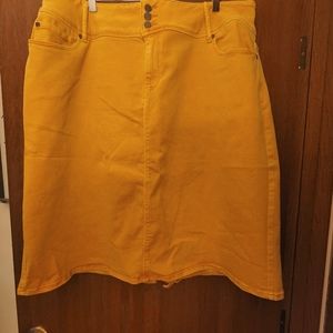Est. 1948 Denim Mustard Skirt Sz 18W